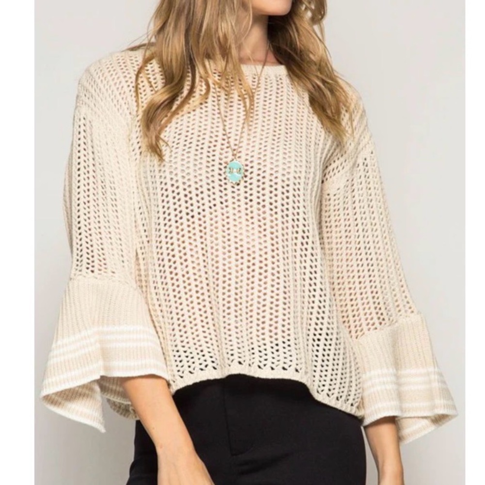 Sea & sky chunky knit sweater